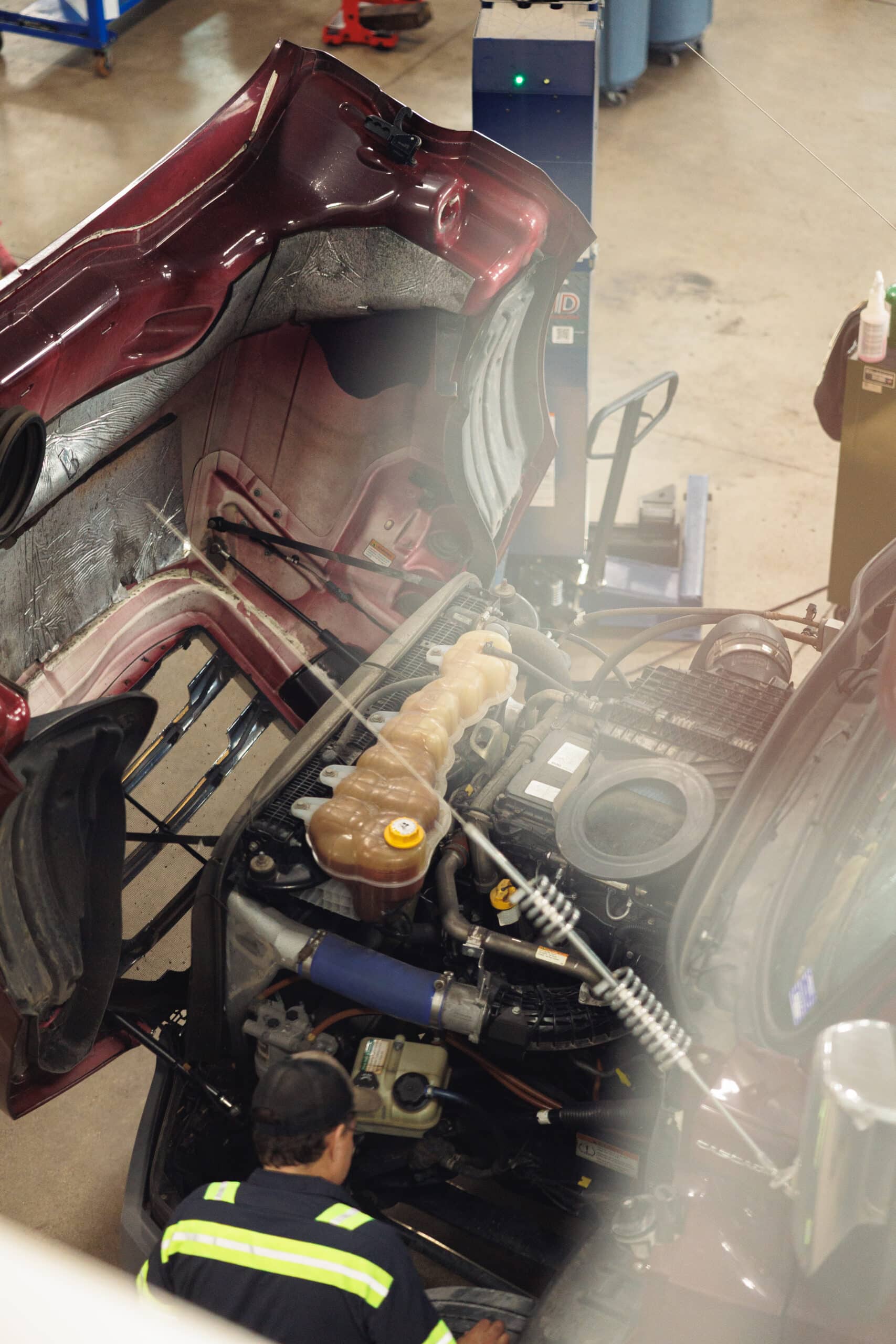 Mast Service Center technician working on an engine overhaul